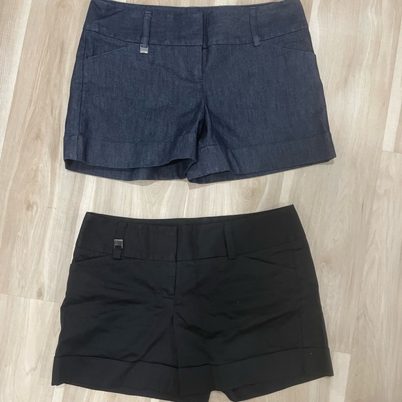 Stylish Women's Black and Blue Shorts by EXPRESS - Picture 2 of 6